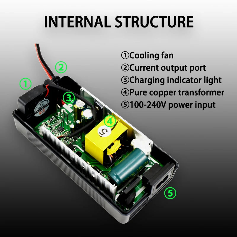 16.8V 10A Smart Charger Is Suitable For 4S 14.8V Li-ion Lipo Battery Fast Charger Optional DC5521/XT60/XT90 High-quality plug