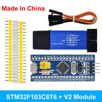 STM32F103C8T6 CH32F103C8T6 ARM STM32 Minimum System Development Board STM32F401 STM32F411 + ST-LINK V2 Download Programmer