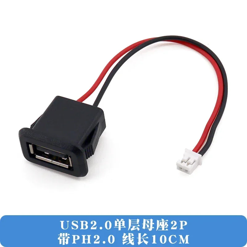 1pcs USB Type C Waterproof Connector Type-C With card buckle Female 3A High Current Fast Charging Jack Port USB-C Charger Plug