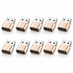 NNBILI 10Pack USB to USB C Adapter USBC Female to USB Male Super Fast Charging and OTG Converter For iPhone Xiaomi Huawei Laptop