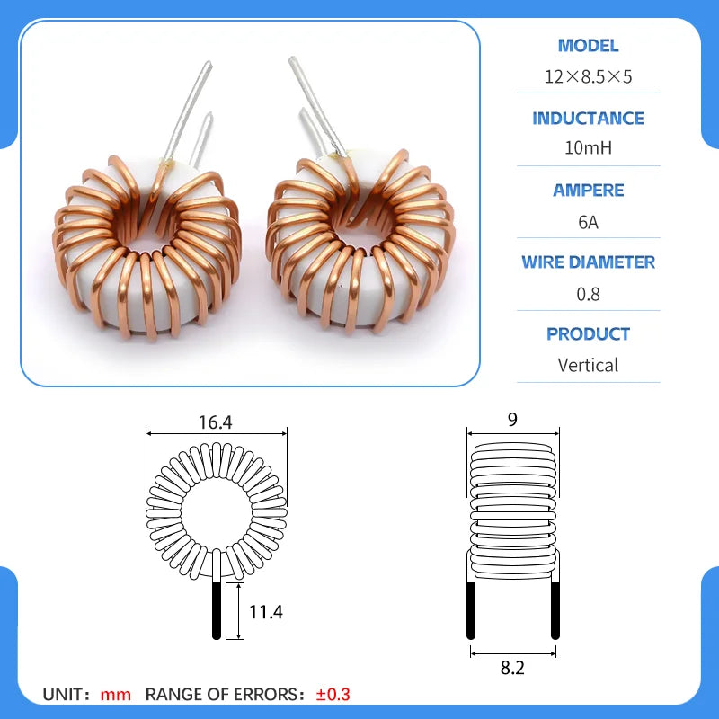 12x8.5x5 20x12x8 26x16x10 Amorphous Nanocrystalline Inductors Toroidal Choke Common Mode Filter Inductor