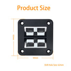 Power Plug for Dual Anderson Plug Flush Mount Panel 50A Battery Power Connector Golf Cart Forklifts Caravans Charging Tool Kit