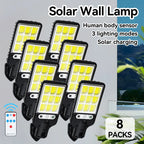 Outdoor Solar Garden Lights with Human Body Motion Sensor 3 Modes Terrace Garage Courtyard Waterproof Outdoor Solar Lamp