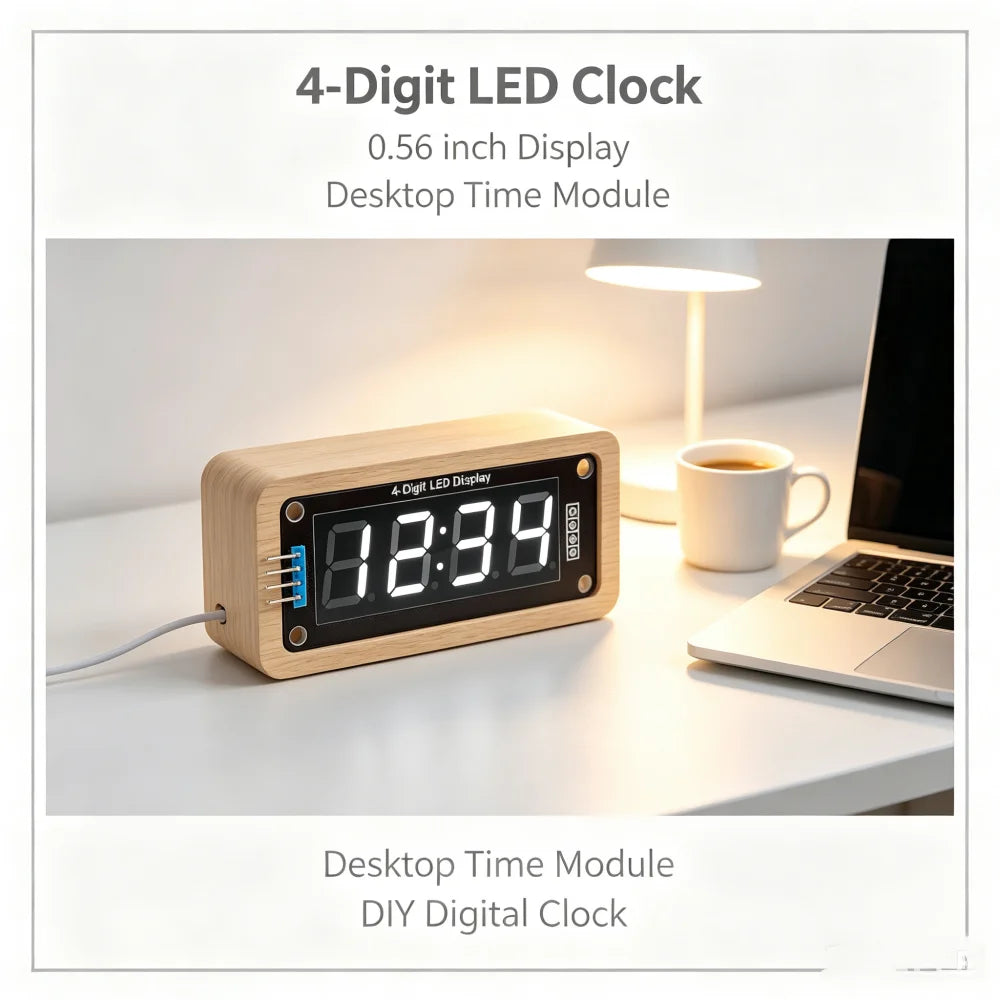 Tm1637 Led Display Module  4 Digit 7 Segment 0.56 Inch Time Clock Indicator For Arduino Module Red Blue Green Yellow  Color