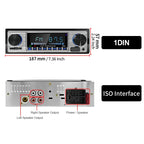Hippcron Car Radio 1 Din Car MP3 Stereo Audio Player Bluetooth FM Receiver Support AUX/USB 12V Universal