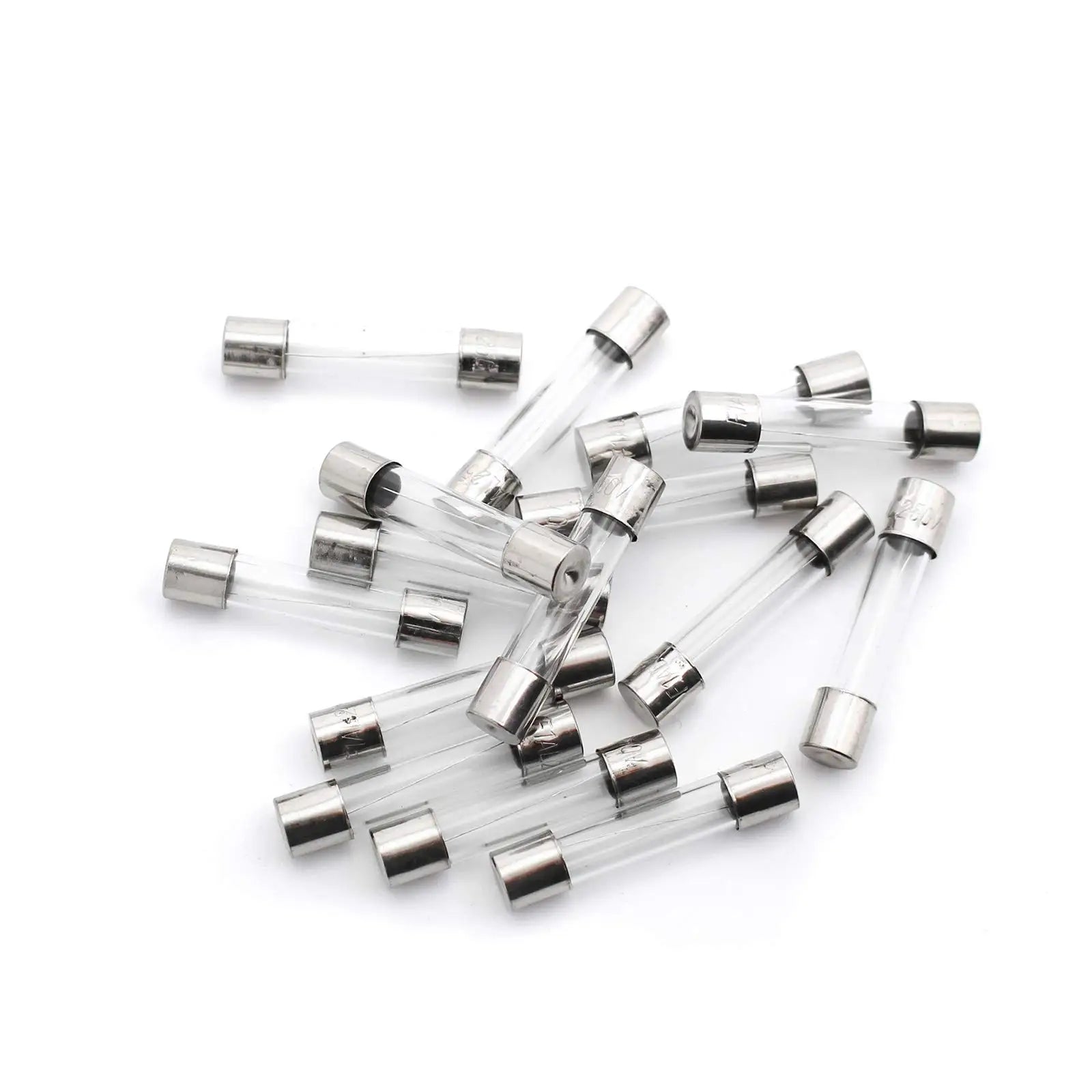 100/72pcs 5 * 20 6 * 30 Fast Melting Glass Tube Fuse Car Glass Tube Fuse Set with Box 0.2-20A 0.5-30A Household Fuse