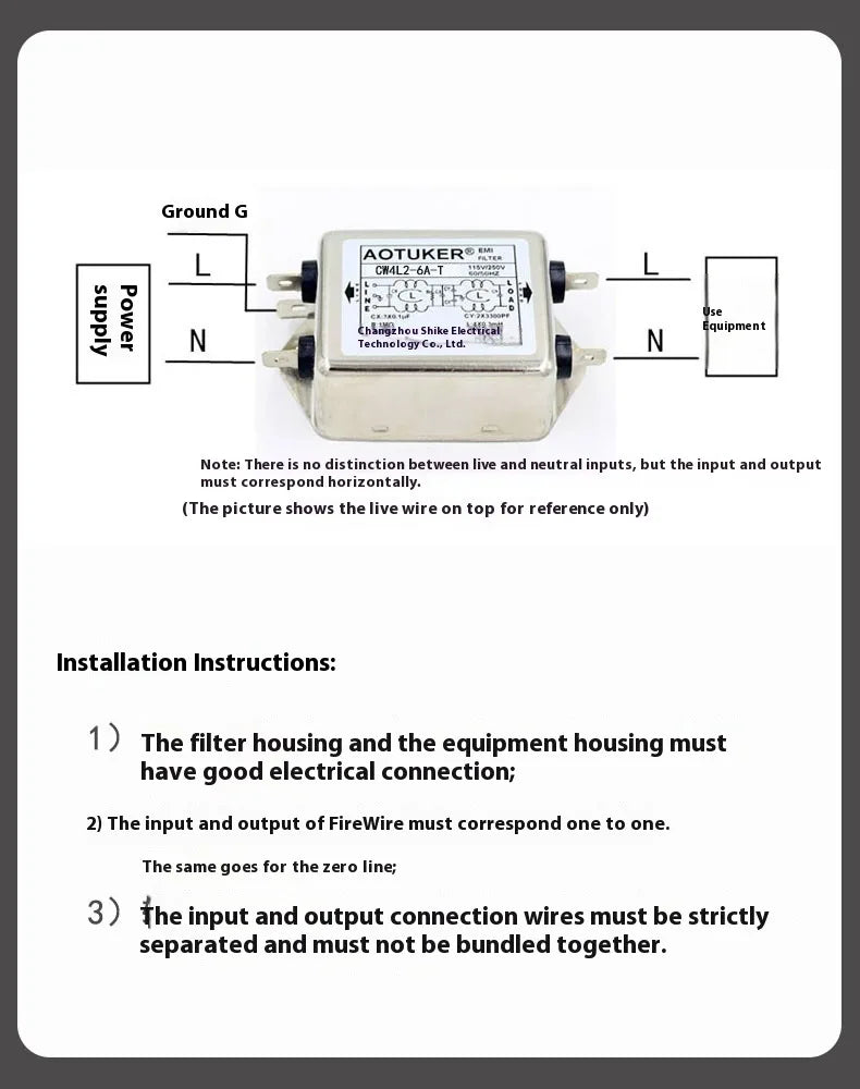 EMI Power Filter 115V/220V/250V Single Phase CW4L2-20A-T Dual Stage Filter Anti-Interference Power Purifier