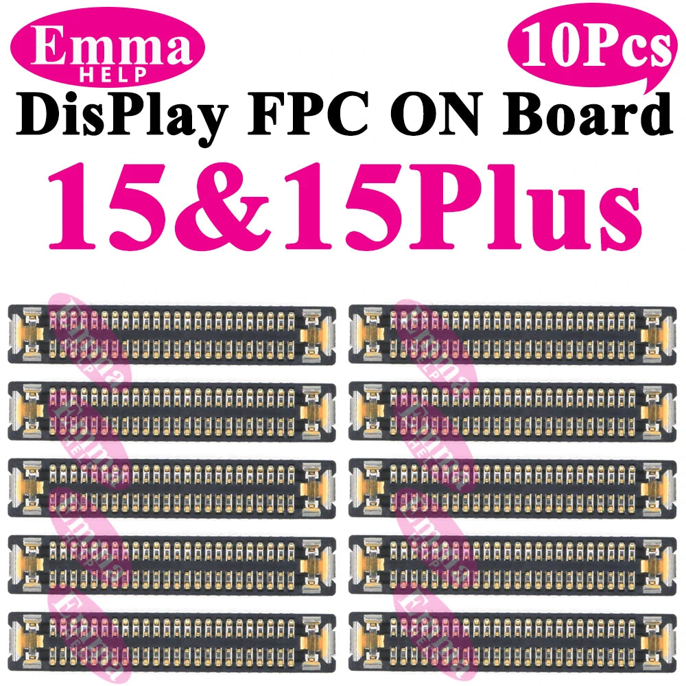 10Pcs LCD Display FPC Connector On Motherboard Screen Logic Board For iPhone 14 13 15 Pro Max Plus 11 12Promax 13Pro XR X XS