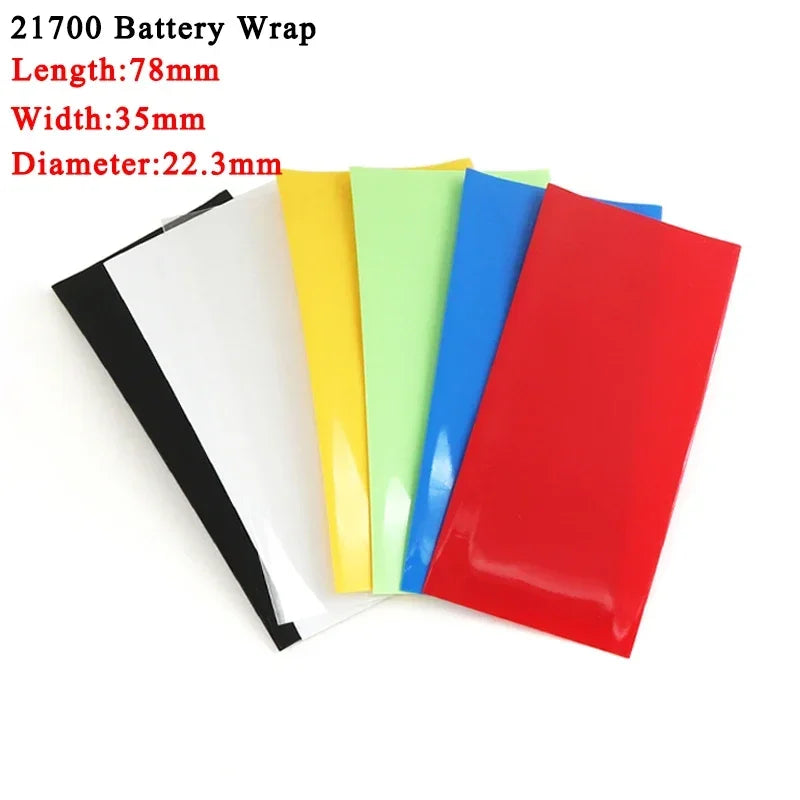18650/21700/26650 Lipo Battery Wrap 20/50/100/300pcs PVC Heat Shrink Tube Precut Insulated Film Cover Lipo Battery Sleeve Casing