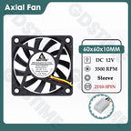 Gdstime 60MM Fan 24V 12V 5V Cooler 60x60x10MM Axial Cooling Fan 6010 Dual Ball Brushless Dupont USB Fan for PC Case CPU Cooling