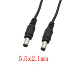 DC 12V Cable Power 5.5x2.1mm Male to Male Plug Wire Cable Connector DC Plugs Extension Cords for CCTV Camera LED Light Strip DIY