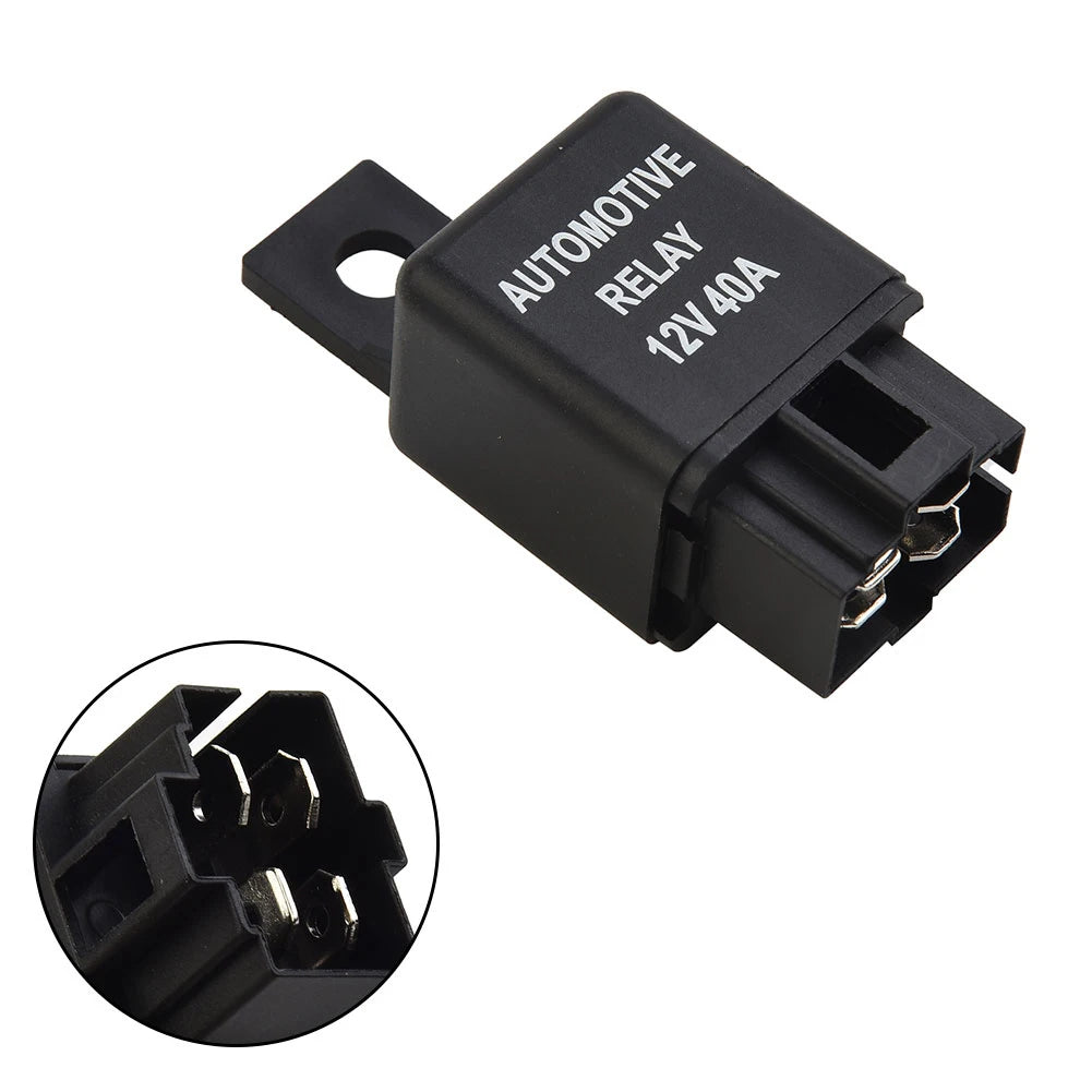 Reliable 12V 40A Car Automotive Relay 4 Pin SPST Contact Type Suitable For Strobe Lights Fog Lights Car Alarms And More