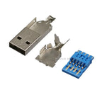 10Pcs USB Connectors Type B/Micro/Mini/USB2.0 Male Female Assembly Adapter DIY Soldering Repair Data Charging Plug Socket