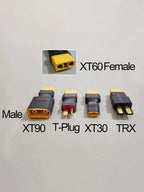 1PCS RC Battery Connector Adapter XT30 XT60 XT90 T-Plug TRX Male to Female Plug For RC LiPo Battery Charger