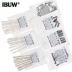 0201 0402 0603 0805 1206 1% 5% SMD Resistor Assorted Kit 1R-1M 10K 100K 1K 100R Resistance Set DIY