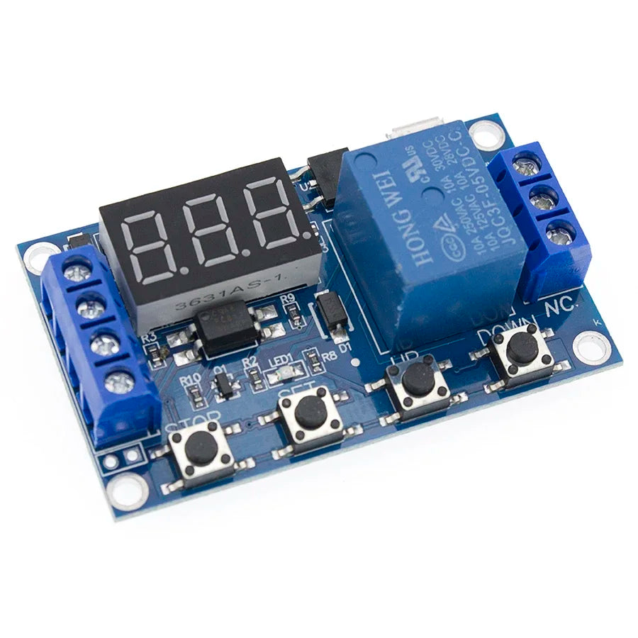 1 Channel 5V Relay Module Time Delay Relay Module Trigger OFF/ON Switch Timing Cycle 999 minutes XY-J02