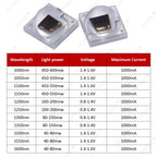 1W 3W High Power 3535 LED Chip IR 1000nm 1050nm1200nm1300nm 1500nm 1600nm Infrared FarRed Diode Lamp for DIY Night Vision Camera