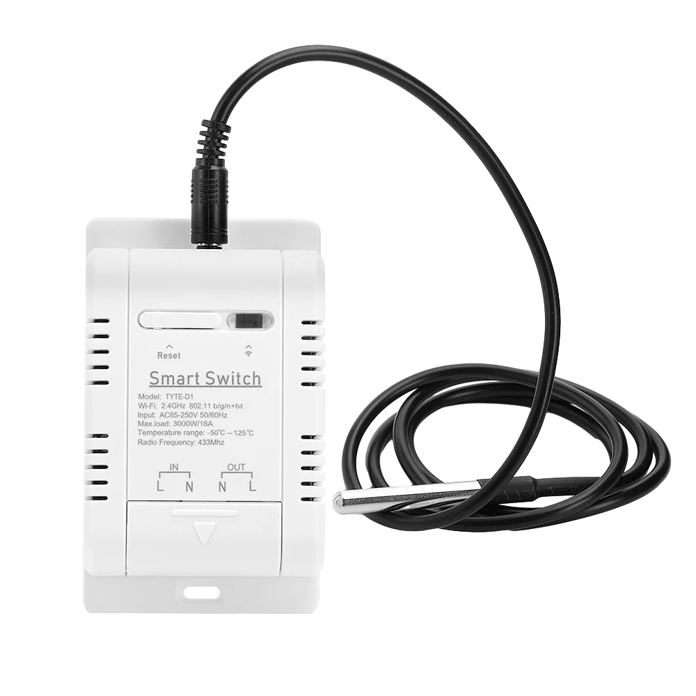 16A AC 220V Tuya WIFI Thermostat Socket Incubator Temperature Controller With Timer Switch Cooling Heating 1M DS18B20 Sensor