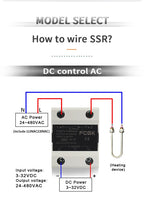 10A SSR 25A Solid State Relay 40A Output 3-32VDC 24-480VAC 220V Single Phase DC TO AC 40A Relay SSR HeatSink SSR 40DA