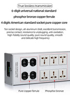 HiFi Power Filter HiFi Lightning Protection Anti-interference PA Audio Power Purifier 220V Dedicated Power Strip