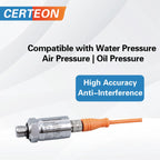 Pressure Transmitter 4-20mA Industrial Sensor M12 Connector IP67 Hydraulic Oil Air Monitoring