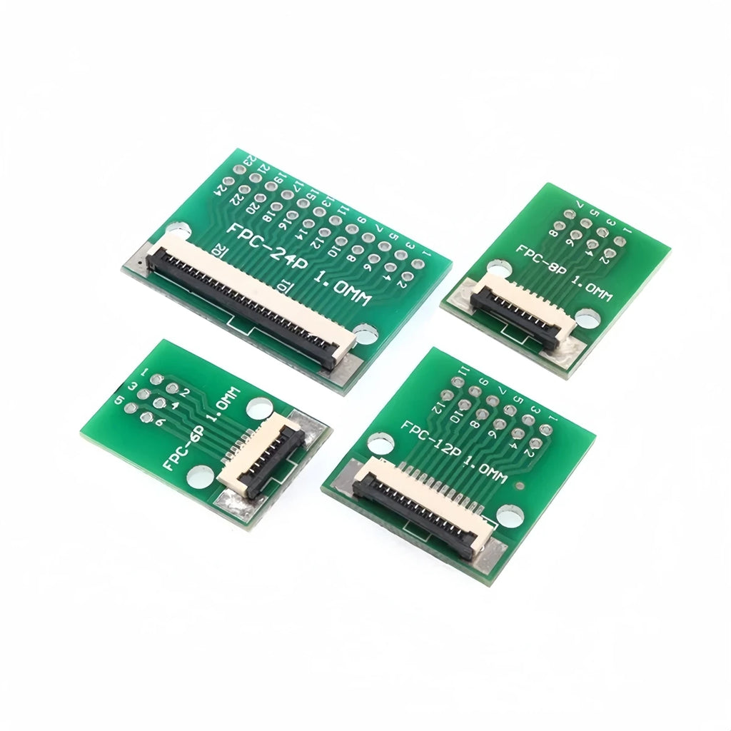 FPC FFC Flexible Cable Adapter Board 1.0mm Pitch Connector SMT to 2.54mm 4P/6P/8P/10P/12P/14P/16P/20P/24P/26P/30P