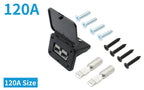 OMCH 1/2/5PCS 50A/120A/175A For Double Pole Plug Connector with Mount Bracket Panel Cover For Boat Truck Cable Connectors Plug