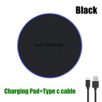 Wireless Charger Pad for iPhone 17 16 15 Pro Max Samsung Galaxy S26 S25 S24 Ultra-Thin Fast Wireless Induction Charging Station