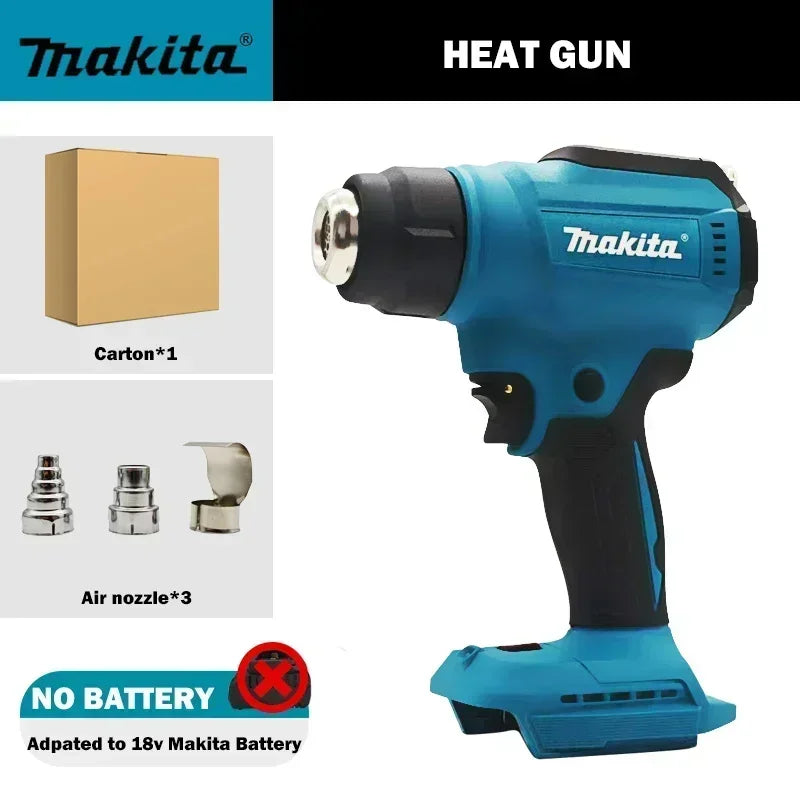 Makita 550°C Temperature Control Heat Gun 18V Cordless Handheld Hot Air Gun With LED Display Soldering Thermal Blower New、