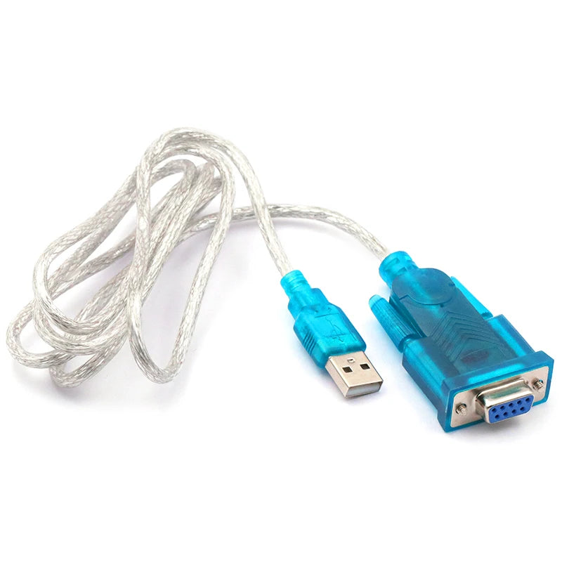 1PCS USB to Serial Port 9-Pin Data Cable HL-340 Chip to RS232 Converter Male Female USB2.0 to DB9 Interface Conversion Cable