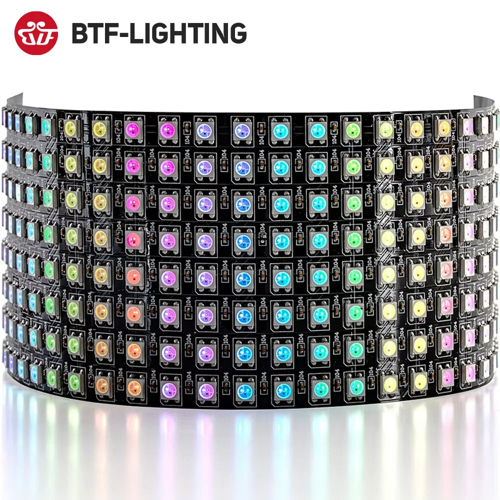 WS2812B RGB 16x16 8x32 Pixel Panel Screen 1-5 Pcs 256 Pixels WS2812B ECO Individually Addressable Digital Flexible Programmed 5V