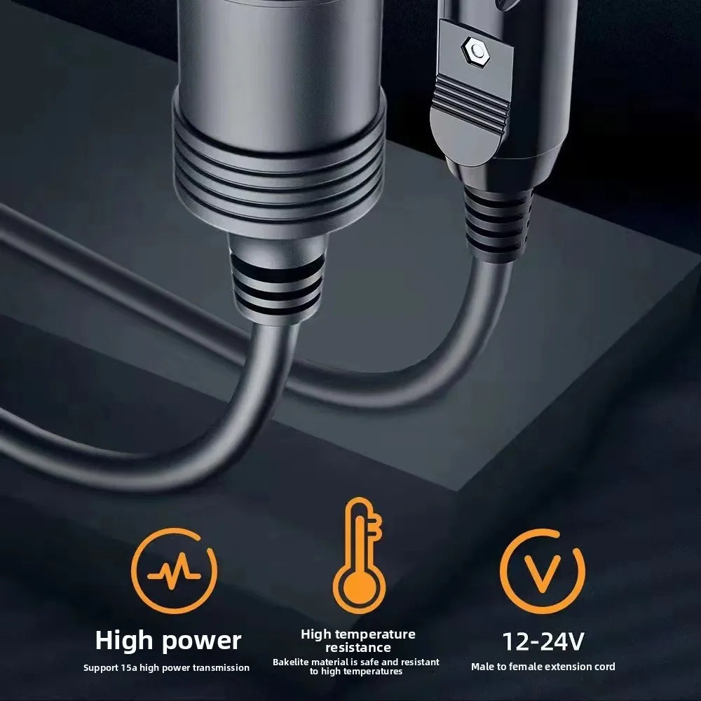 12AWG Car Cigarette Lighter Plug Cable, American Extension Cable To Sae Cable, SAE Cable Power Cord
