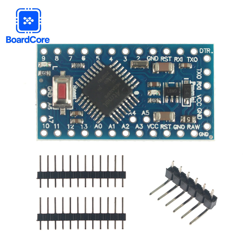 Pro Mini Atmega328P 3.3V 8MHz/5V 16Mhz Interactive Media Development Board Compatible CP2102 Microcontroller for Arduino