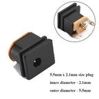 1/3/5/10Pcs DC Power Supply Jack Socket Female Panel Mount Connector 5.5mm 2.1mm Plug Adapter 2 Terminal Types 5.5x2.5mm