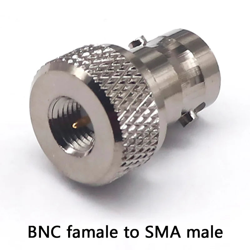 1pcs Radio Frequency Adapter BNC (Q9) Female to SMA Male Adapter BNC/SMA-KJ Disc Nickel Plated