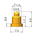 5Pcs Battery Spring Loaded Pogo Pin Connector SMD Needle PCB Height 2 3 4 5 6 7 8 9 10 11 12 13 14 16 17 18 22 MM Test Probe