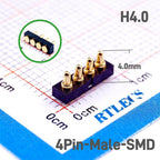 Spring-Loaded Pogo Pin Connector 2.0 mm Pitch 2 3 4 5 6 Pins Through Holes PCB SMD Height 3 4 4.5 7 mm Modular Contact Strip