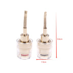 2/4Pcs 4MM Banana Female To 2MM Pin Connector HIFI Cable Adapter Plug Braided Copper Wire Socket