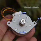 NMB 7.5 Degree 35MM Stepper Motor 2-Phase 4-Wire Stepping Motor 3mm Shaft  13Teeth 0.6 Module Stepper Motor