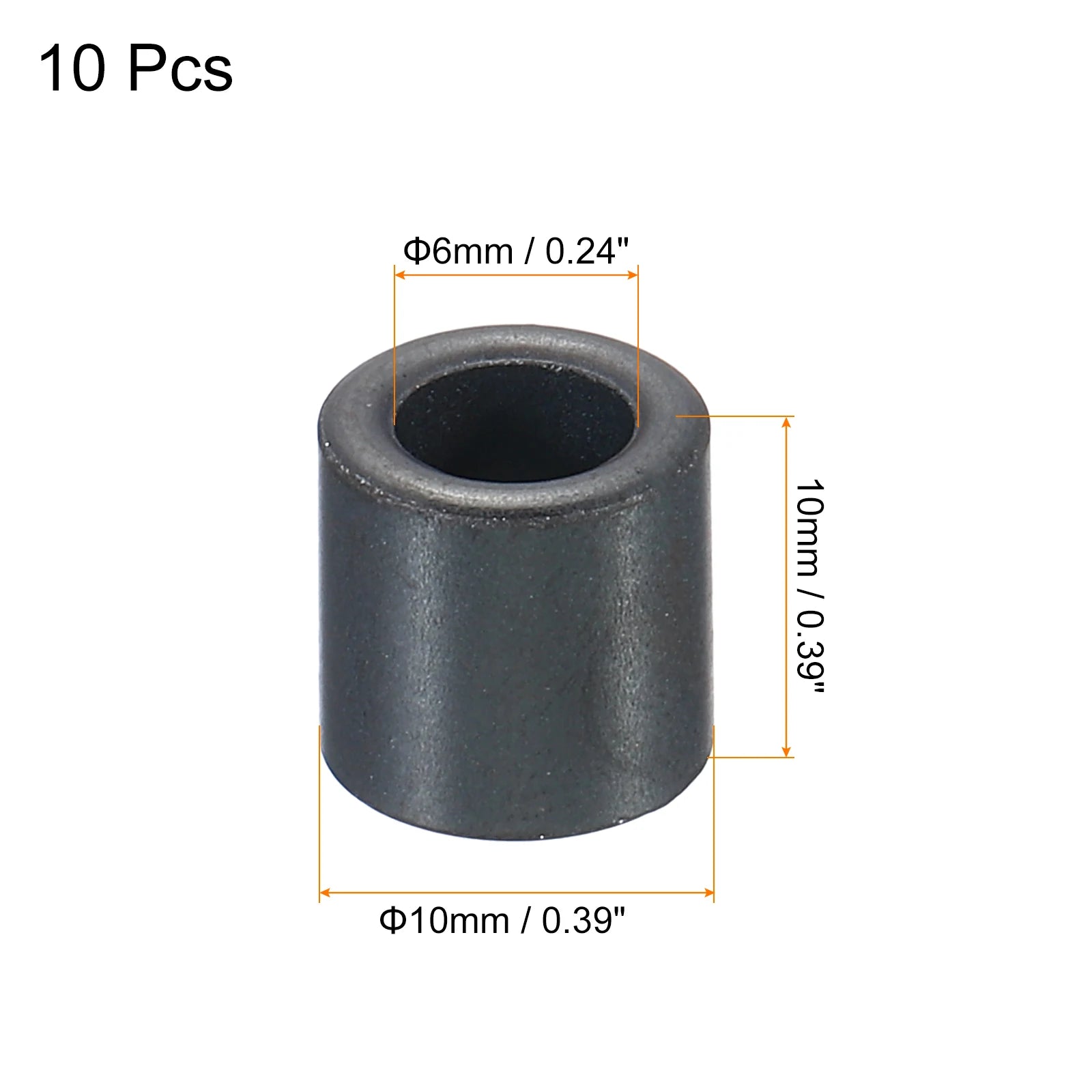 10Pcs 9.5-25mm OD Ferrite Toroid Core Transformer Inductor Coil Ring Black for EMI/RFI Filters Audio Transformers LED Lighting