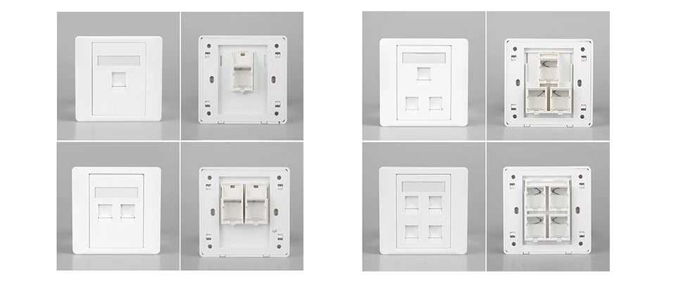 86 Type Computer Socket Panel CAT5E CAT6/6A/7/8 Network Module RJ45 Keystone Cable Interface Outlet Wall Switch
