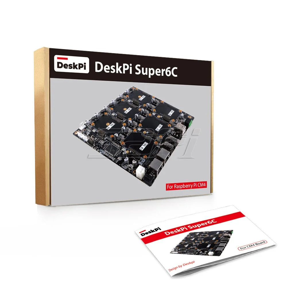 52Pi New DeskPi Super6C Raspberry Pi CM4 Cluster Carrier Mini-ITX Board 6 RPI Compatible CM4 Supported
