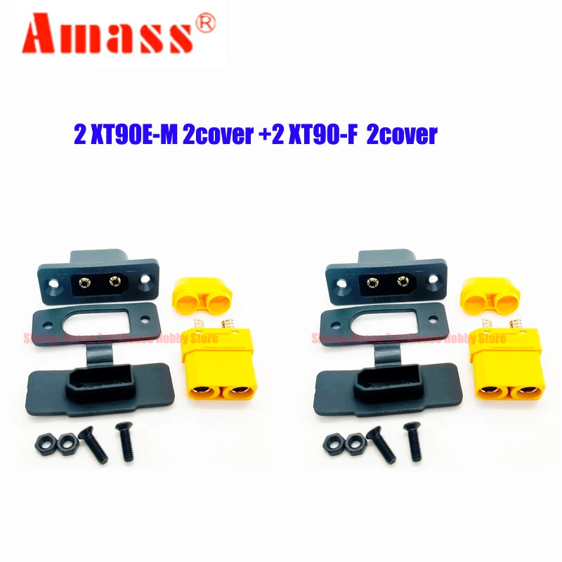 RC Model Amass XT90E-M Gold-plated Connector XT90 Male Plug XT90S Female Battery Connection for ESC Motor Aircraft Drone