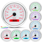 60/120/200KMH 85MM GPS Speedometer Gauge 7 Color Light with GPS Antenna Waterproof Motorcycle Boat Car Truck Speed Gauge Meter