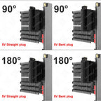 Motherboard 24PIN Custom Image Converter Lighting Power Supply 24P To 90/180 Degree MOBO Adapter Connector Steering Head MOD
