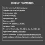 16.8V 10A Smart Charger Is Suitable For 4S 14.8V Li-ion Lipo Battery Fast Charger Optional DC5521/XT60/XT90 High-quality plug