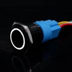 12/16/19/22mm Push Button Switch Oxidized Black Momentary Latching Fixed On Off Power Switch with wire LED Light 5V 12V 24V 220V