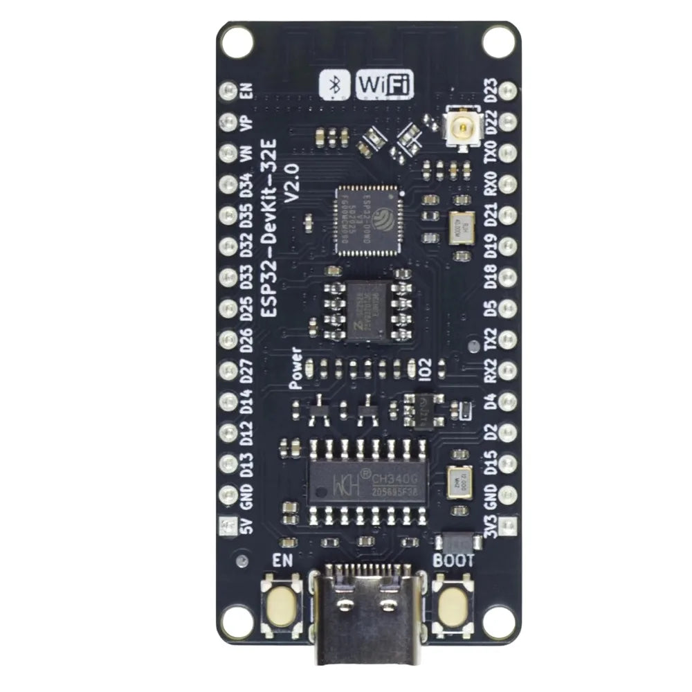 Upgraded ESP32 Development Board with USB-C Port, Equipped ESP32-D0WD-V3 Chip and 4MB Flash, 2.4GHz WiFi + BLE & Classic Bluetoo