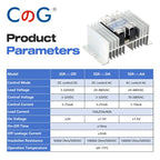 CG 1PCS Single-phase Solid State Relay Input 3-32VDC Output 24-480VAC DC to AC/DC to DC/AC to AC SSR 10/25/40A Module Relay