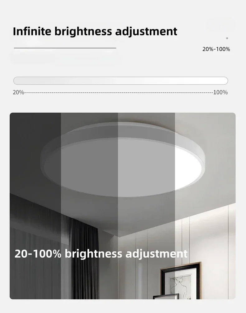 TUYA Intelligent LED Ceiling Light RGB Remote Dimming WiFi Bluetooth Decorative Light Living Room Bedroom Indoor Home Light